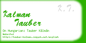kalman tauber business card