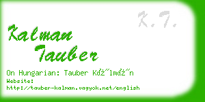 kalman tauber business card